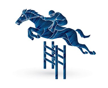 At Binme jokey, yarış hortum grunge fırça grafik vektör kullanılarak tasarlanmış.