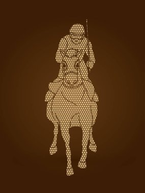 At Binme jokey, yarış hortum geometrik desen grafik vektör kullanılarak tasarlanmış.