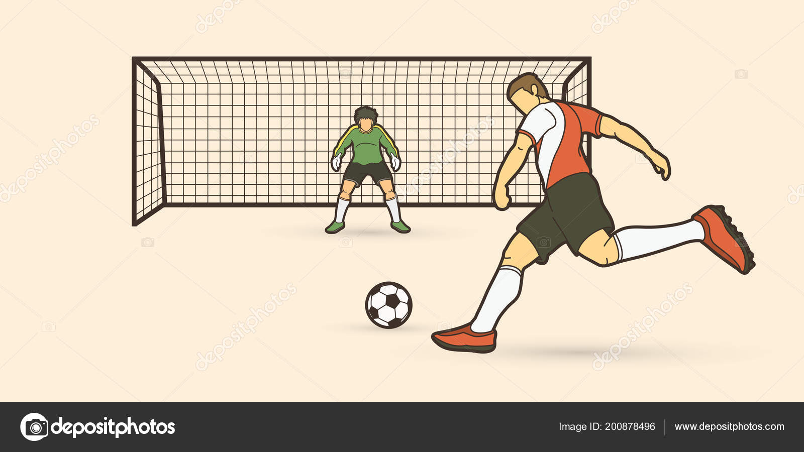 ゴールを守るストックベクター ロイヤリティフリーゴールを守るイラスト Depositphotos