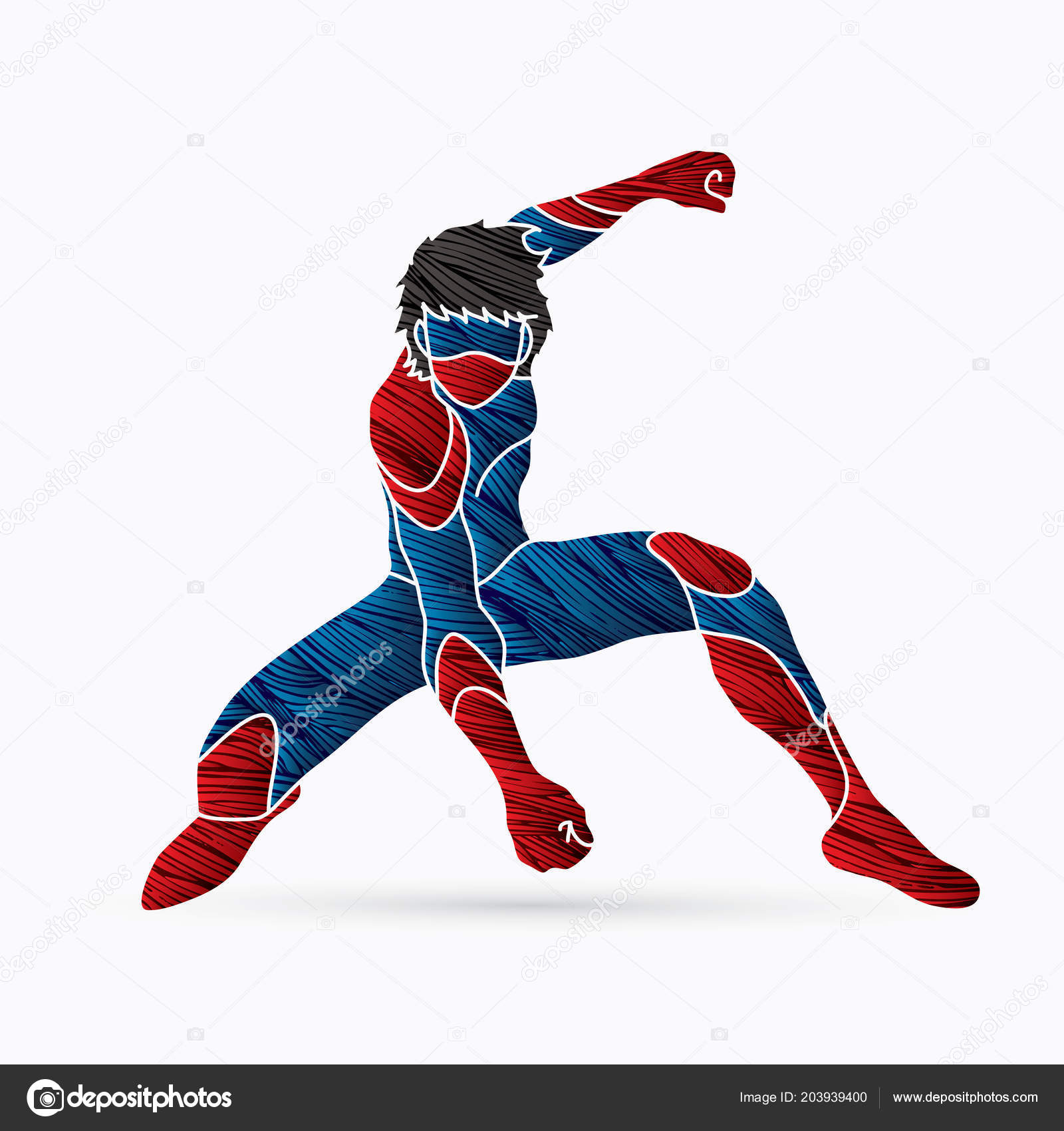 超级英雄登陆行动卡通超人人物图形矢量图库矢量图©sila5775 203939400, image size:1600x1700