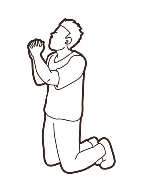 Dua, Hıristiyan grafik vektör dua