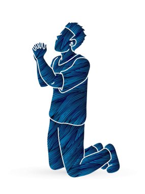 Dua, Hıristiyan grafik vektör dua