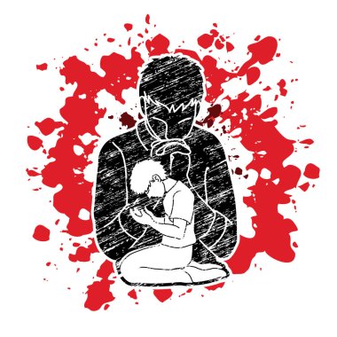 Dua, Hıristiyan birlikte dua, karikatür grafik vektör