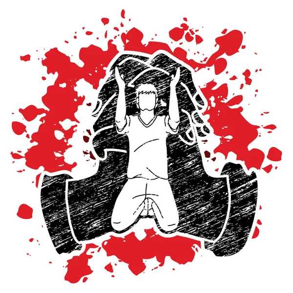 Dua, Hıristiyan birlikte dua, karikatür grafik vektör