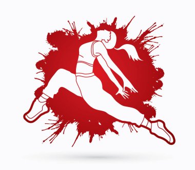 Sokak dansı, B çocuklar dans, Hip Hop dans eylem grafik vektör