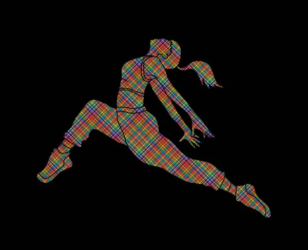 Streetdance Jongens Dans Hip Hop Dancing Actie Grafische Vector — Stockvector