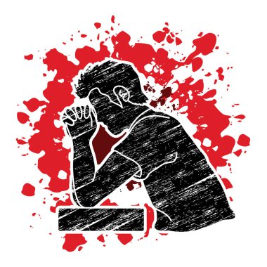 Dua, dua, teşekkür ederim Tanrım grafik vektör Hıristiyan