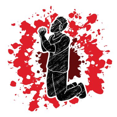 Dua, dua, teşekkür ederim Tanrım grafik vektör Hıristiyan