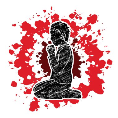 Dua, dua, teşekkür ederim Tanrım grafik vektör Hıristiyan