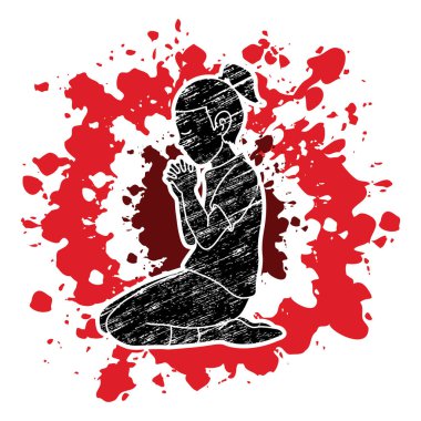 Dua, dua, teşekkür ederim Tanrım grafik vektör Hıristiyan