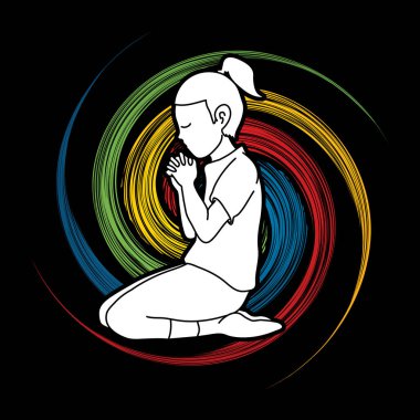 Dua, dua, teşekkür ederim Tanrım grafik vektör Hıristiyan