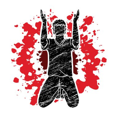 Dua, dua, teşekkür ederim Tanrım grafik vektör Hıristiyan