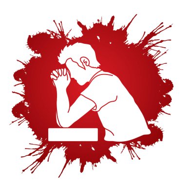 Tanrım, dua, Hıristiyan dua eden, teşekkür ederim Tanrım grafik vektör övgü