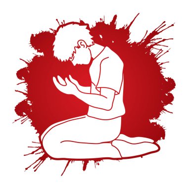 Tanrım, dua, Hıristiyan dua eden, teşekkür ederim Tanrım grafik vektör övgü