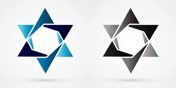 Israël Ster Ster Van Moderne Luxe Grafische Vector — Stockvector