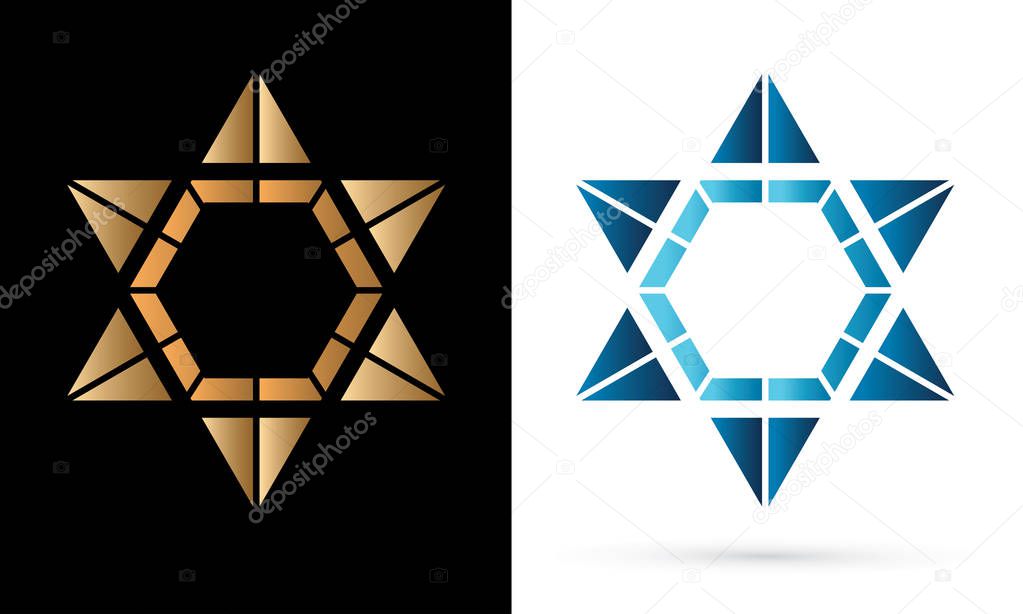 Israel star, modern star, luxury graphic vector.
