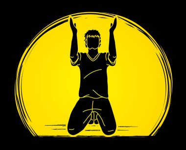 Tanrım, dua, Hıristiyan dua eden, teşekkür ederim Tanrım grafik vektör övgü