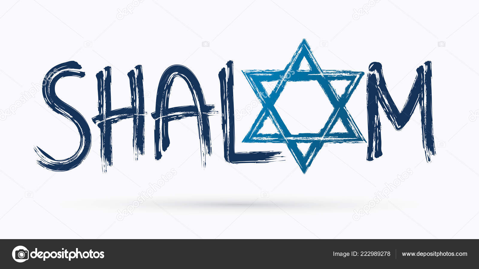 Design de texto shalom shalom é uma palavra hebraica que significa paz, Vetor Premium