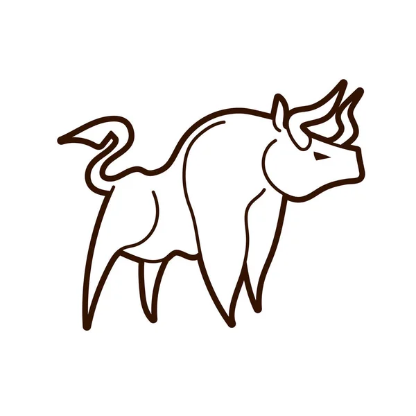 Boze Stier Grafische Vector — Stockvector