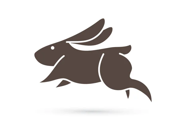 Графический Вектор Прыжка Кролика — стоковый вектор