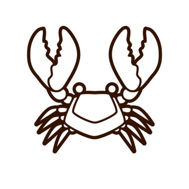 Büyük yengeç grafik vektör.