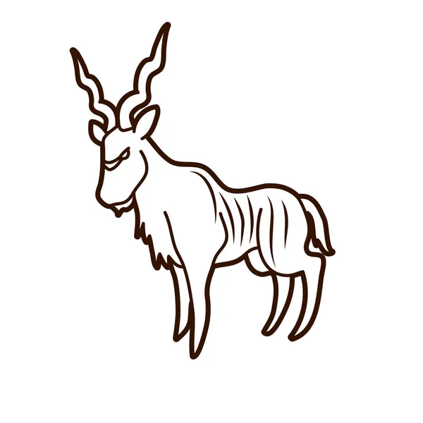 Vettore Grafico Kudu Piedi — Vettoriale Stock