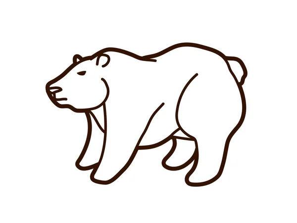 Big Bear Stojąc Kreskówka Graficzny Wektor — Wektor stockowy