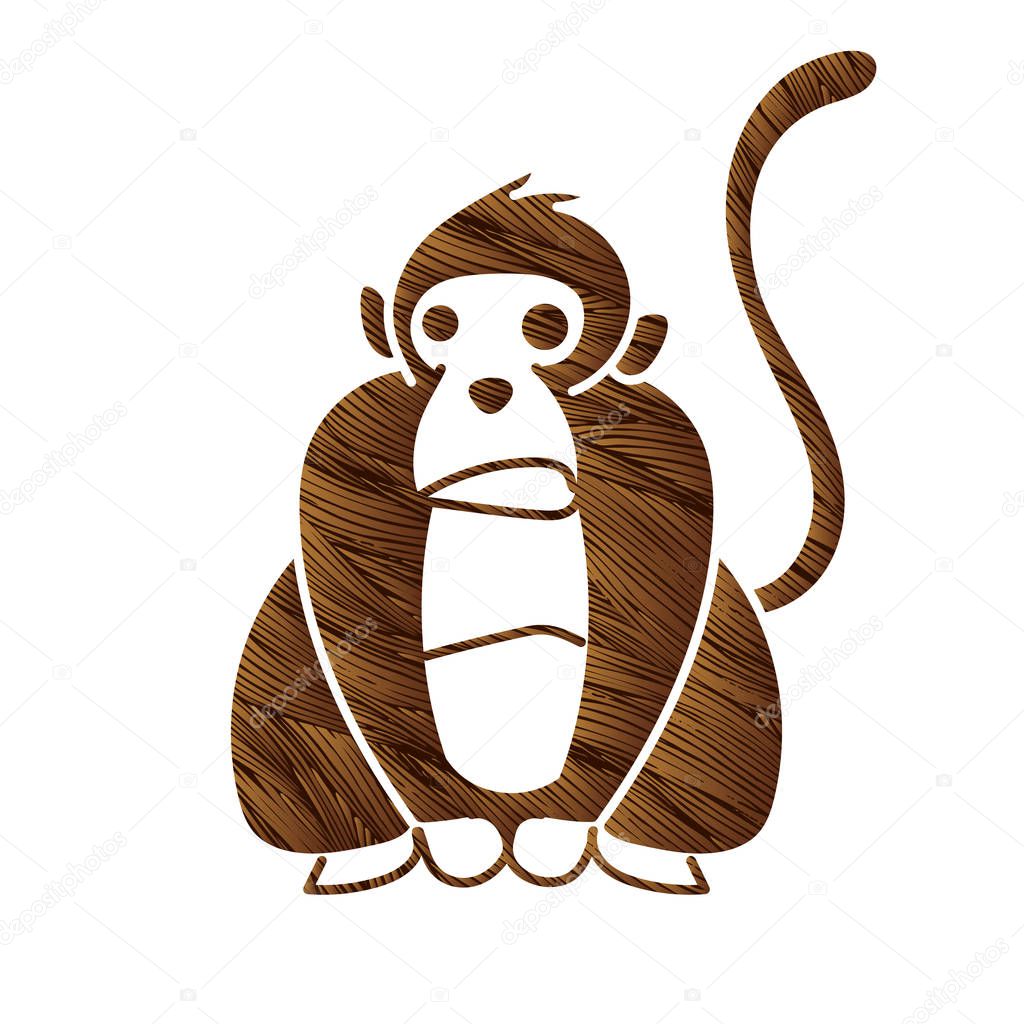 Monkey cartoon graphic vector