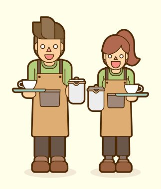 Kahve Barista grafik vektör