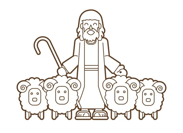 耶稣是我的牧羊人图形向量 — 图库矢量图片