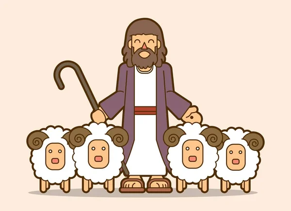 Иисус Мой Пастух Графический Вектор — стоковый вектор