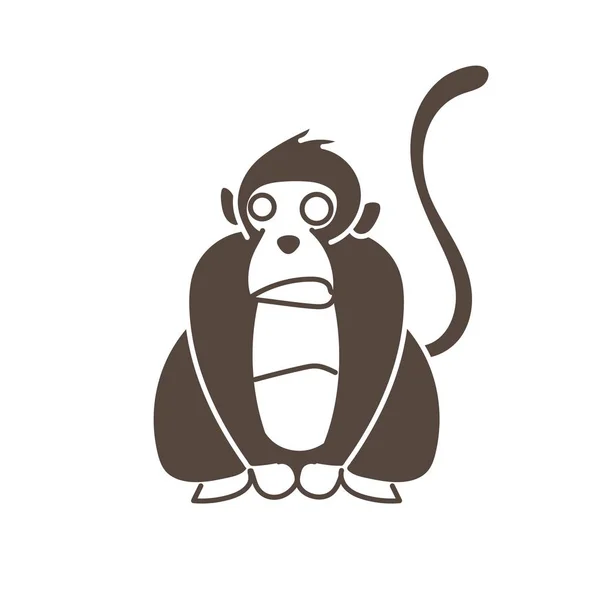 Grafický Vektorový Kreslená Opice — Stockový vektor