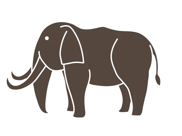 Elefante Vector Gráfico Dibujos Animados — Archivo Imágenes Vectoriales