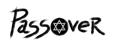 Fısıh grunge fırça grafik vektör kullanılarak tasarlanmış İsrail yıldız