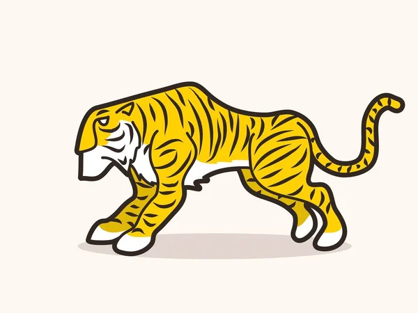 Tiger Cartoon Graphic Vector — Stock Vector
