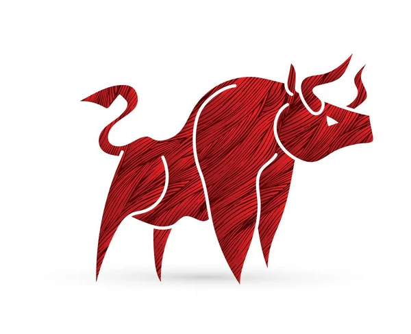 Angry Bull Vector Gráfico — Vector de stock