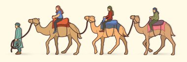 Camels karikatür grafik vektör ile Cameleer