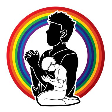 Adam Tanrı'ya dua ,Dua karikatür grafik vektör