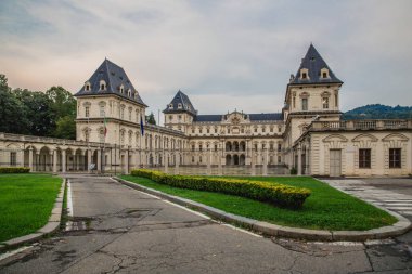 Turin, Piedmont, İtalya. Valentino Castle, koltuk Mimarlık Fakültesi ve Turin Politeknik Üniversitesi.