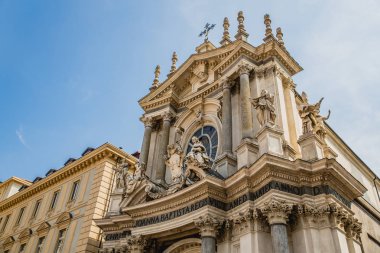 Piazza San Carlo kare ve Santa Cristina ve San Carlo Borromeo Torino, İtalya'nın eski şehir merkezinde ikiz kiliseleri