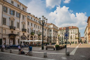 İnsanlar Turin şehir, İtalya ziyaret.