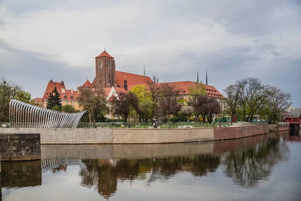 Blick Auf Oder Breslau Polen — Stockfoto