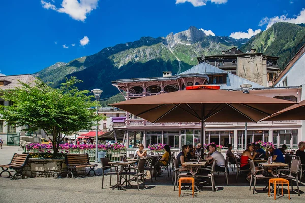 Bellissimo Villaggio Chamonix Francia — Foto Stock