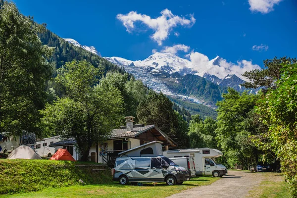 Bellissimo Massiccio Del Monte Bianco Alpi Francia — Foto Stock