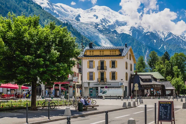 Gyönyörű Mont Blanc Massif Alpok Franciaország — Stock Fotó