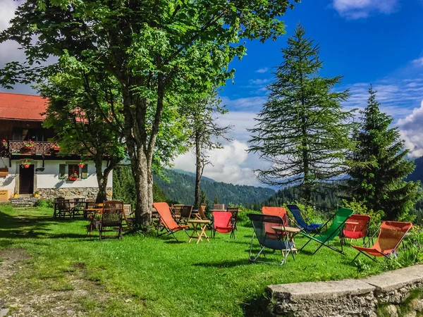 Beau Paysage Montagne Avec Herbe Verte — Photo