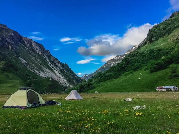 camping in Beautiful mountain landscape