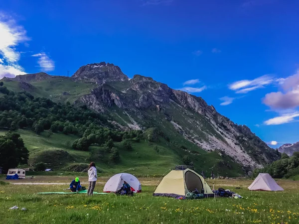 Camping Hermoso Paisaje Montaña —  Fotos de Stock