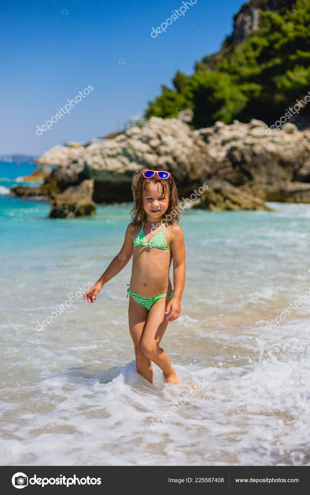 Cute Little Girl Sea Beach Stock Photo Image By C Olena Kosynska