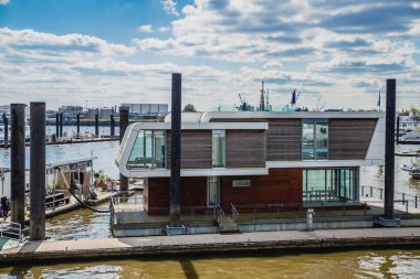 Güzel manzara şehrin ünlü Hamburg, Hamburg, Almanya